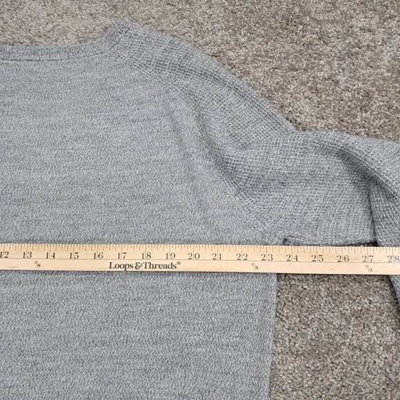 Weatherproof Vintage Mens Gray Waffle Knit Crewneck Sweater XL Acrylic - Picture 5 of 7